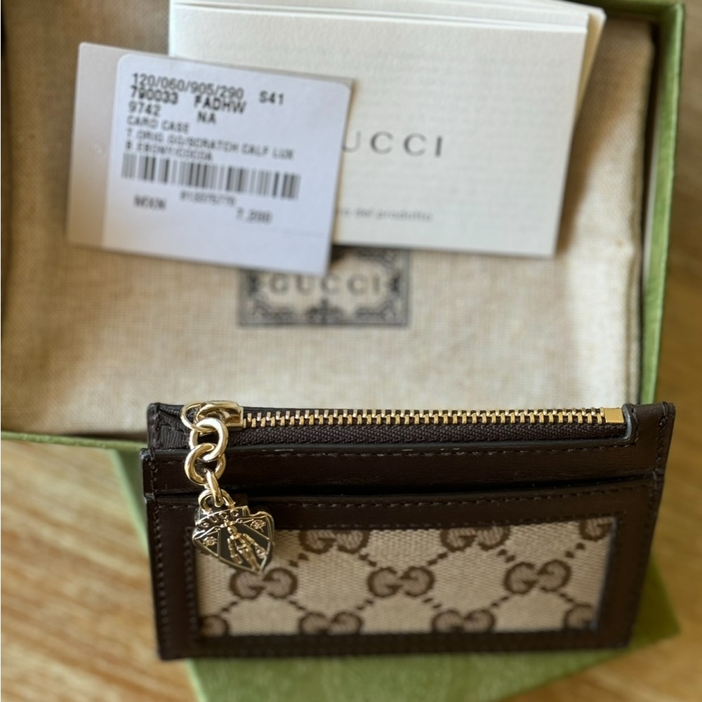 Gucci Canvas & Leather Card Case - Picture 2 of 4